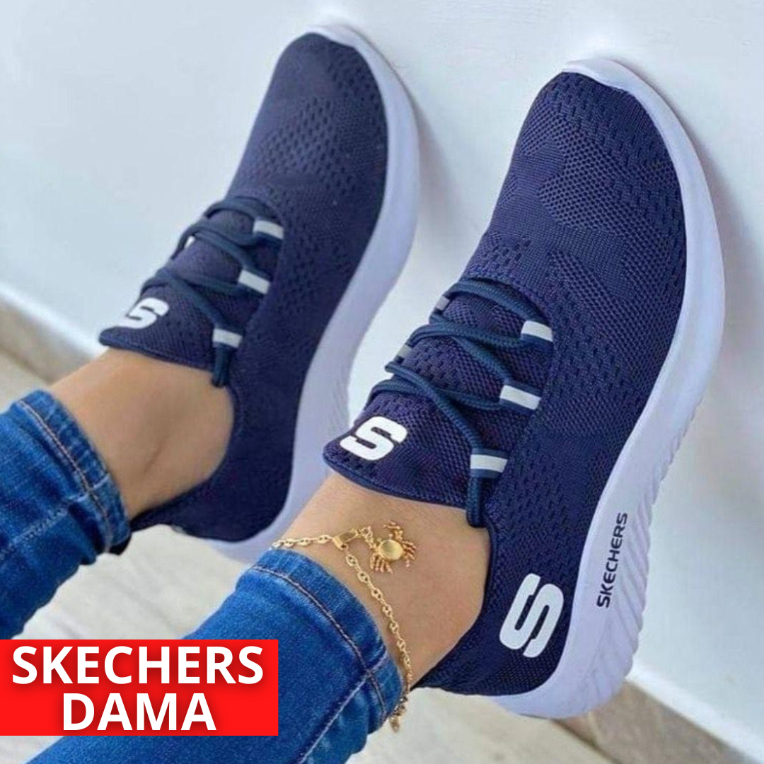 TENIS SKECHERS UNICOLOR DAMA